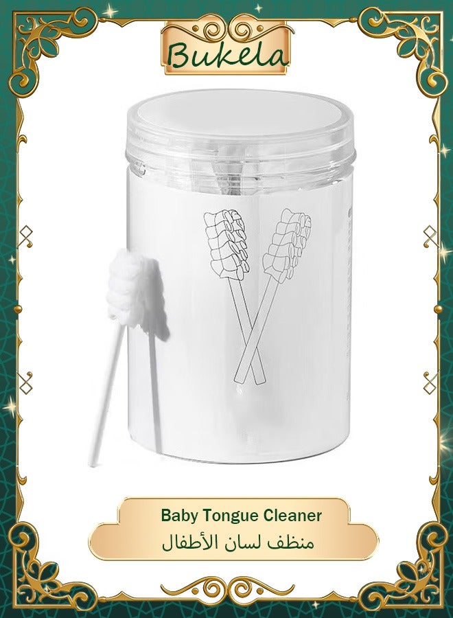 JZS Baby Tongue Cleaner Disposable Infant Toothbrush Clean Newborn Baby Mouth Oral Cleaner with Paper Handle Dental Care for 0-36 Month - Image 1